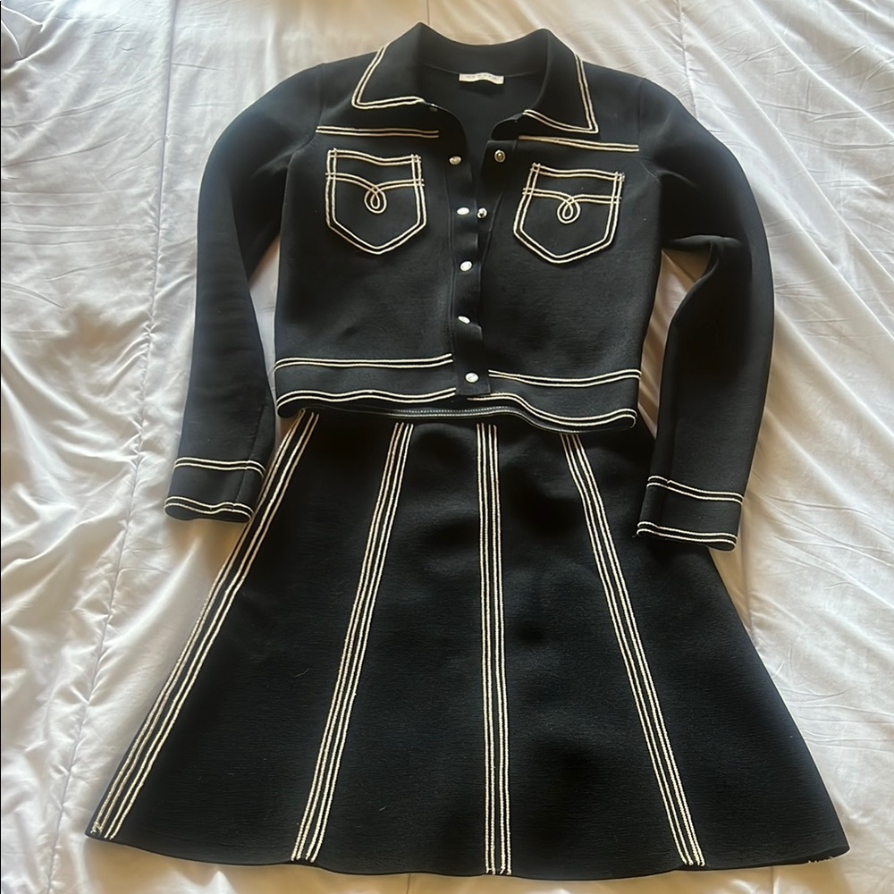 Black and White Two-Piece Set